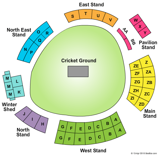 Headingley Cricket Grounds Cricket Seating Chart